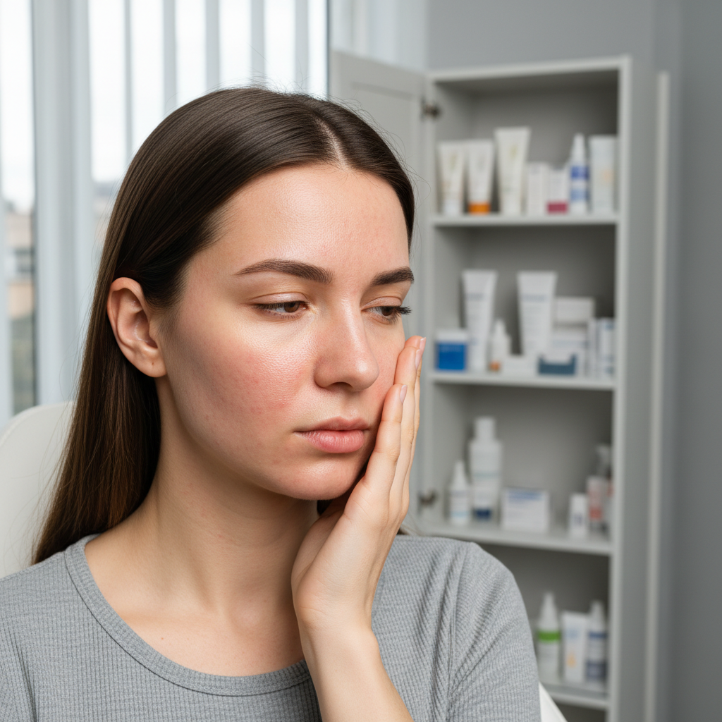 At your dermatologist appointment, you will receive advice on treating acne on your face.